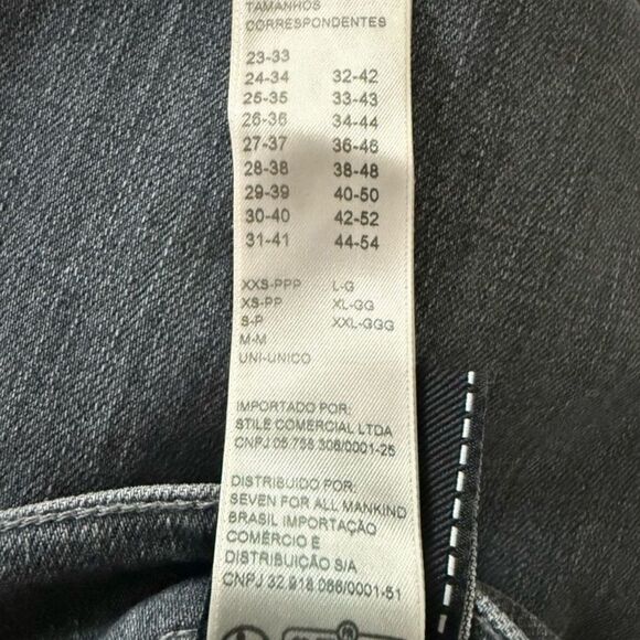 7 For All Mankind Gray Slim Straight Jeans STRETCH TEK SLIMMY IN AMPERSAND 31 - Picture 15 of 15